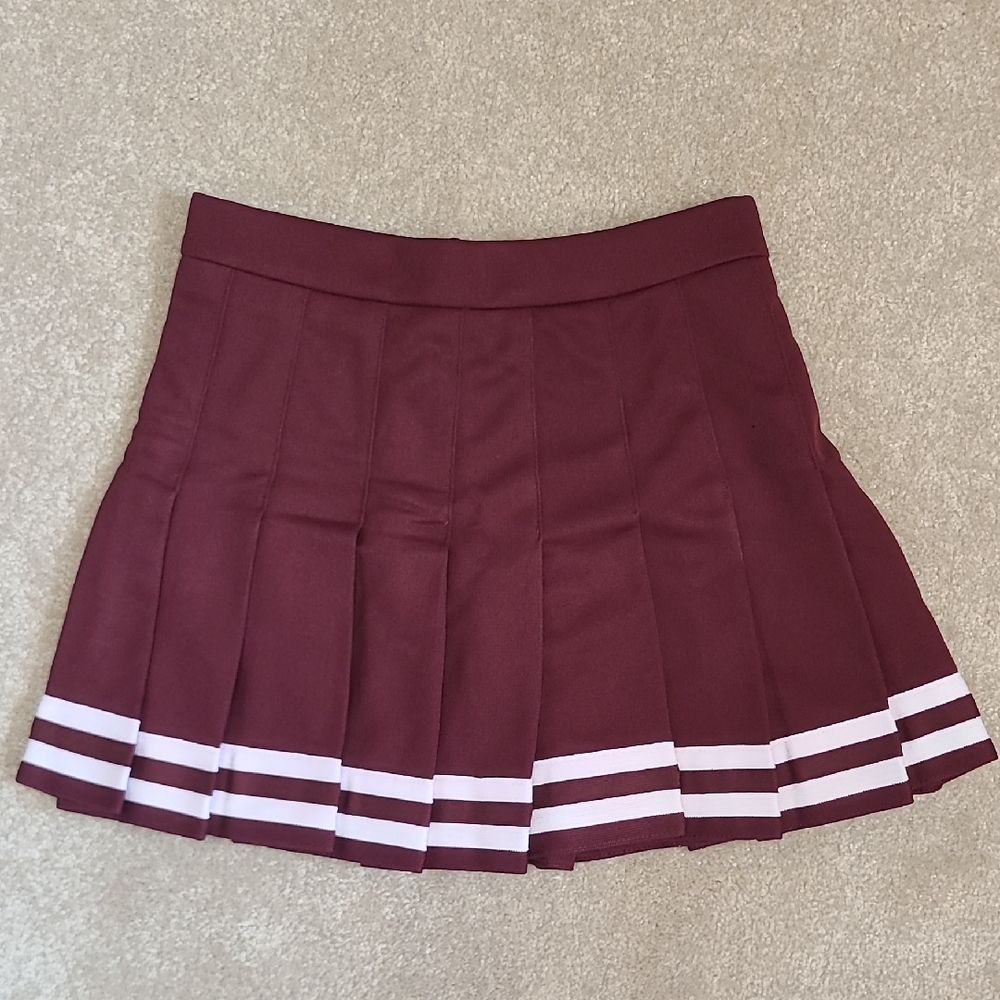 Maroon Cheer Skirt. Size 2